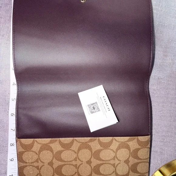 Coach Brown & Tan Signature Tab Organizer - Picture 4 of 4